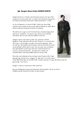 A preview of a PDF biography for Bratt, Douglas Stuart